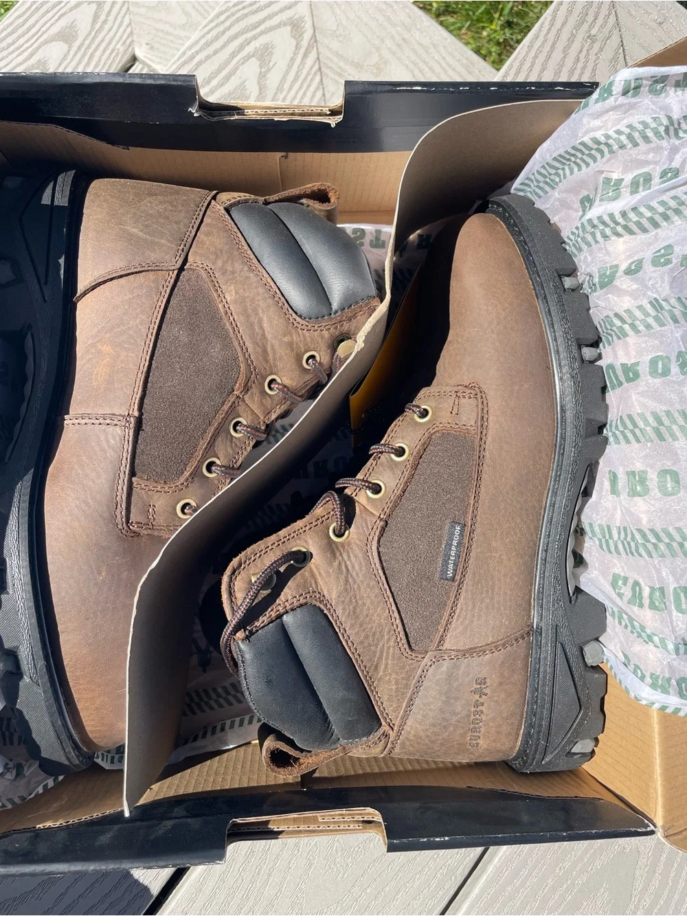 Men’s Eurostar Tucker II WP Brown Leather Work Boot 9.5